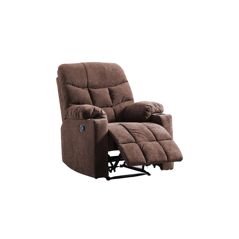 Fauteuil inclinable Fiatt, Microfibre/microsuède brun