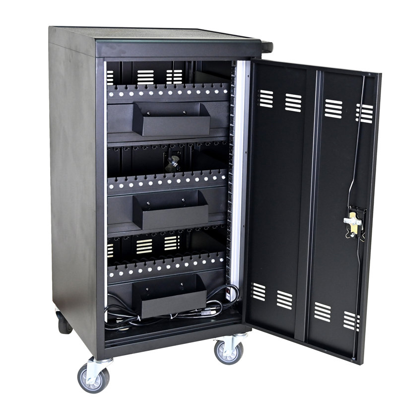 Mobile Charging Cart and Cabinet for Tablets Laptops, Convenient and Efficient Charging Solution for Multiple Devices.