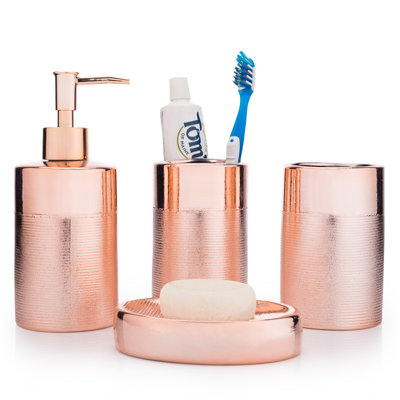 4 Piece Bathroom Accessory Set