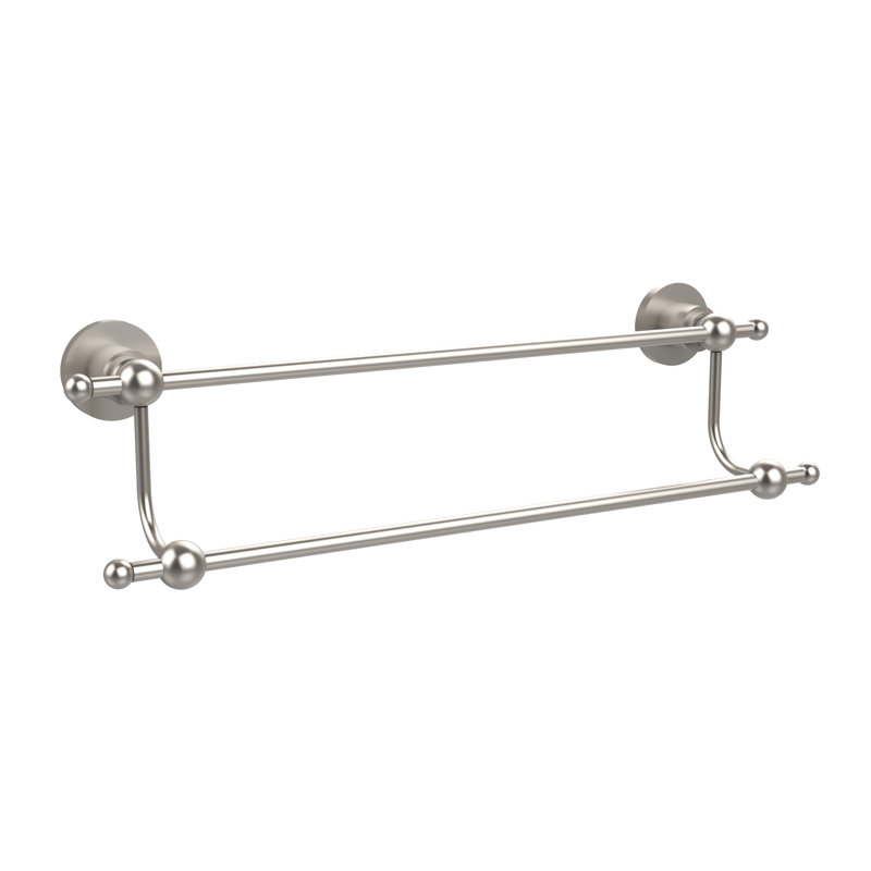 Barre à serviettes murale double lera, Nickel satiné