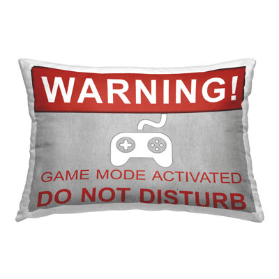 Gaming Do Not Disturb Decorative Printed Throw Pillow Design by Sd Graphics Studio