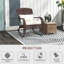 Aspect berçant extérieur blanc crème, avec dossier haut, coussin de siège et coussin pour chaise de jardin, et dans le porche