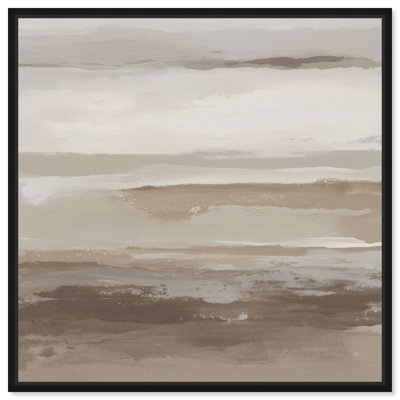 «Sandstone Vista V», impression sur toile encadrée minimaliste par Art Remedy, cadre noir, 12 x 12
