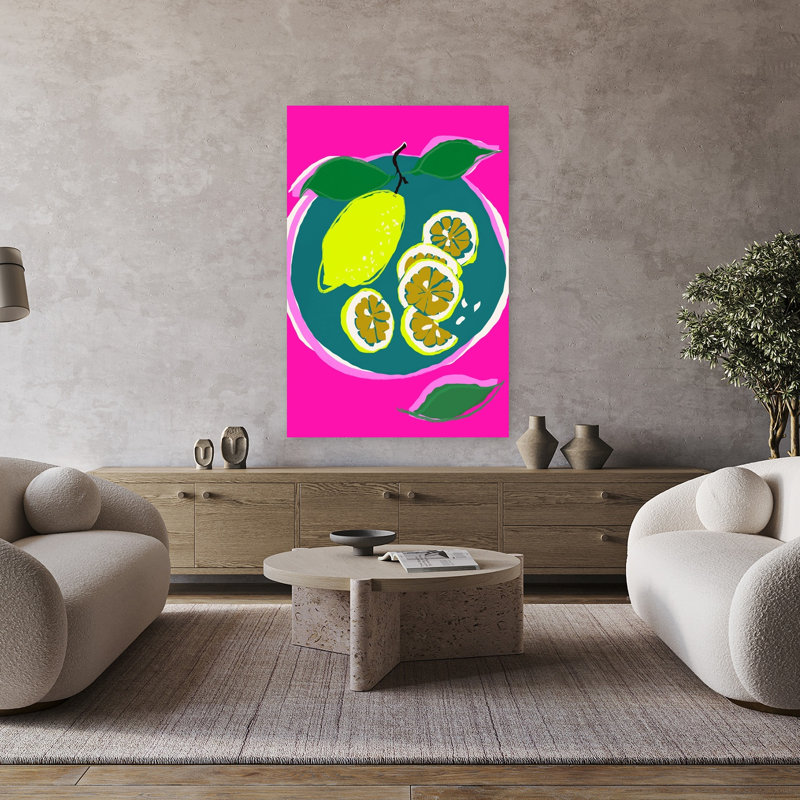 Art mural NeonlemonstillLife, H 48 po x l 32 po