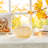 8.5"D Fall Amber Dots Glass Large Pumpkin