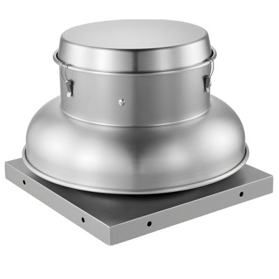 Roof Exhaust Fan, Attic Vent Fan with High-Power Motor, 21 inch Fan Base Heavy-Duty Aluminum Alloy, Speed Control Adjustable Airflow 500/900 CFM, Compact for Garage,Kitchen,Bathroom, Silver