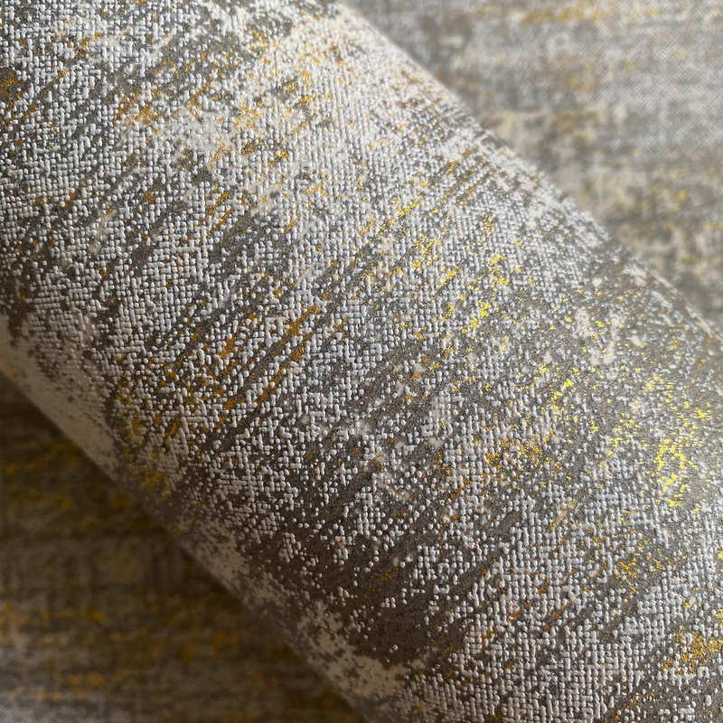 Papier peint métallique vieilli, papier peint texturé non collé, motif en béton gris, 17,3 po x 473 po, papier peint non tissé rustique moderne pour usage domestique et commercial