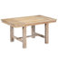 Ensemble de table de salle à manger extensible de 82 pouces avec 4 chaises rembourrées, banc et repose-pieds, table à tréteaux en bois d'acacia massif pour 6 personnes-691580321