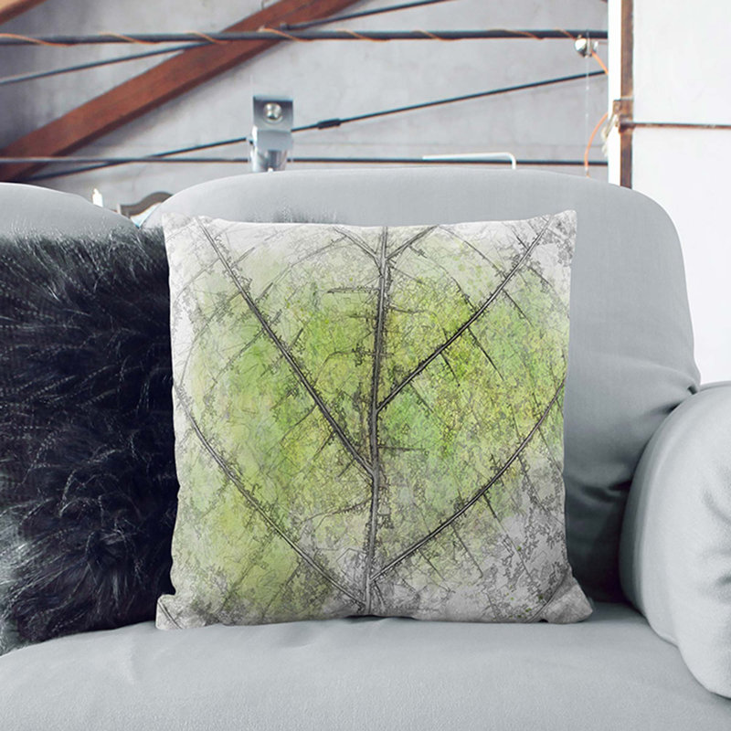 Floral Square Throw Cushion, 55cm H x 55cm W x 20cm D, Black