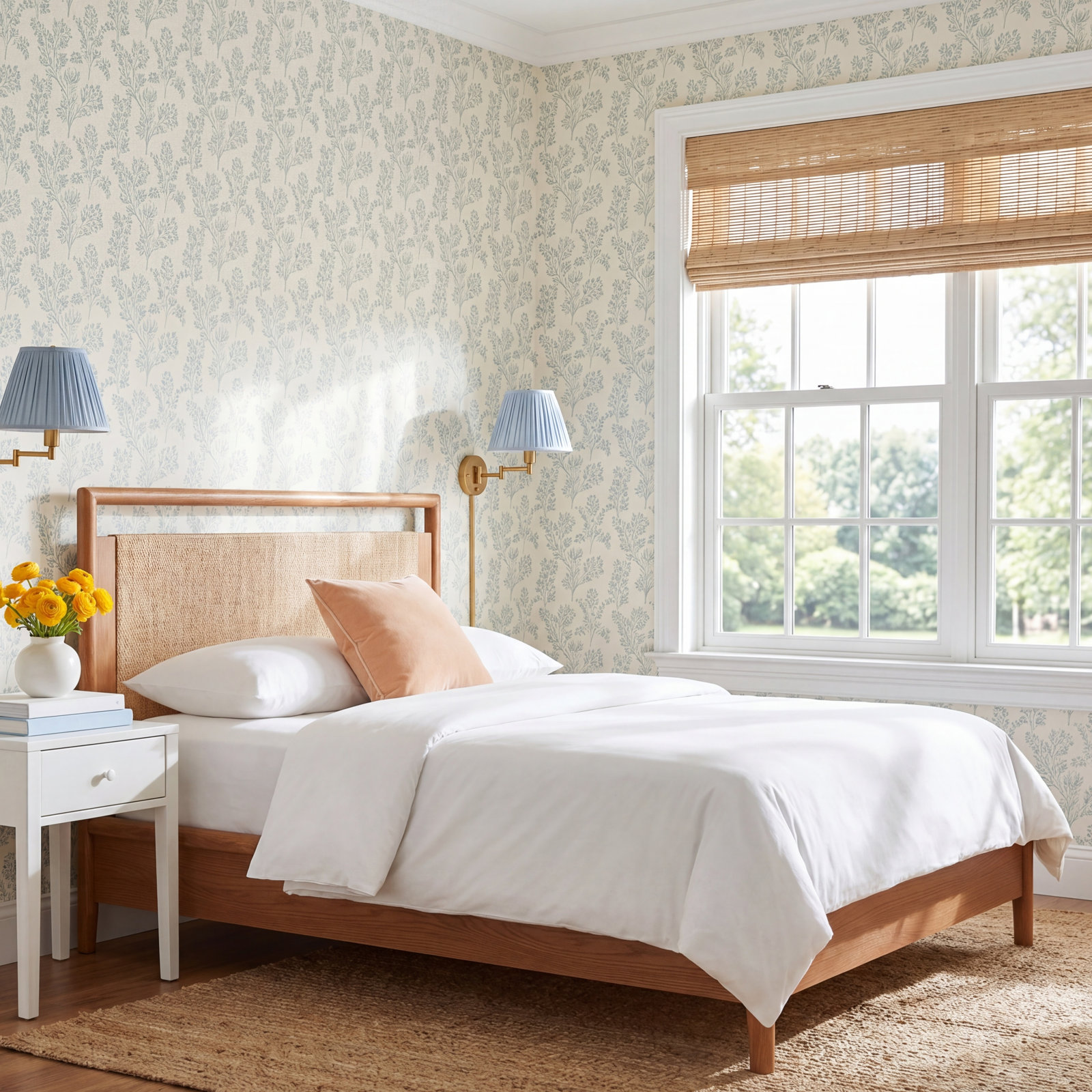 Maddy Woven Oak Bed, Queen