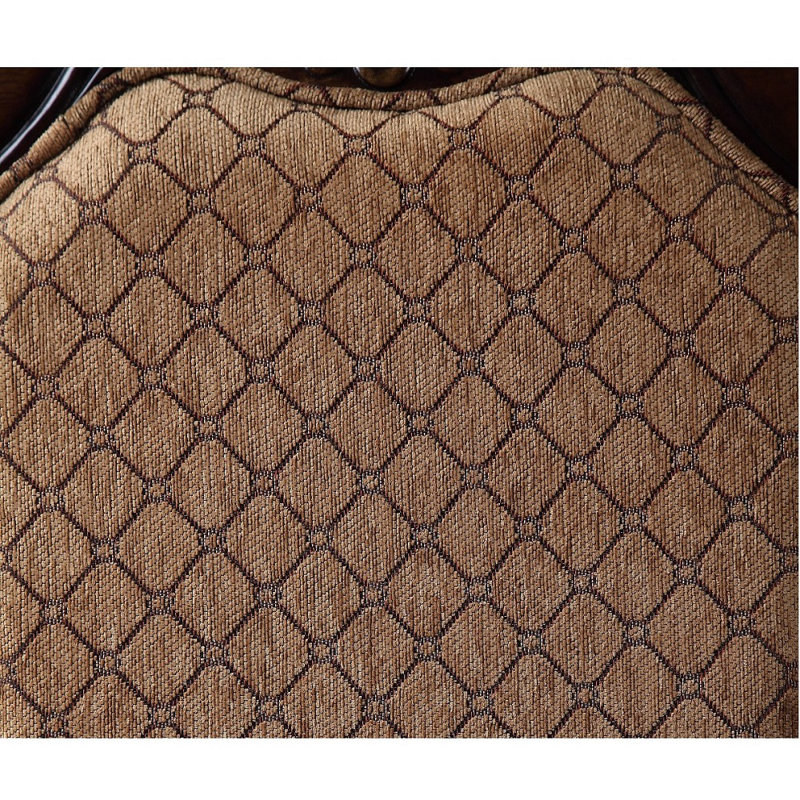 Chaise avec accoudoirs en tissu Elyanna, Espresso