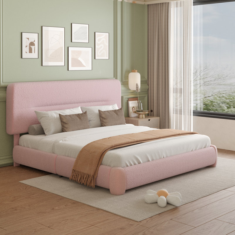 Base de lit tapissier Haden, Roi, Rose