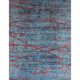 Contemporary One-of-a-Kind Rectangle 8'8" X 11'8" Hand Knotted Area Rug