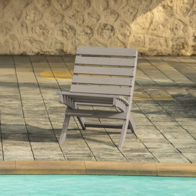 Chaise de patio pliante en PEHD entièrement assemblé Grandcourt