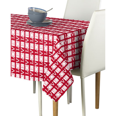 Esqueda Love Text Milliken Signature Tablecloth