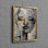 Art mural abstrait, visage de femme sur toile de coton, parfait pour décorer un salon moderne