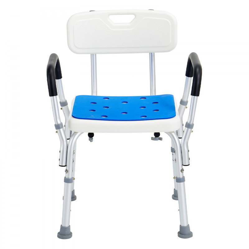 Chaise de douche 400lbs, siège de tabouret de bain réglable en hauteur pour baignoire-douche, Silver