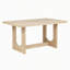 Ensemble de table de salle à manger 7 pièces pour 6 tables de 57 pouces avec 6 chaises rembourrées en lin, style japonais-133467119