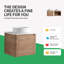 Ensemble de meuble-lavabo simple 24 po avec lavabo en céramique-505992250
