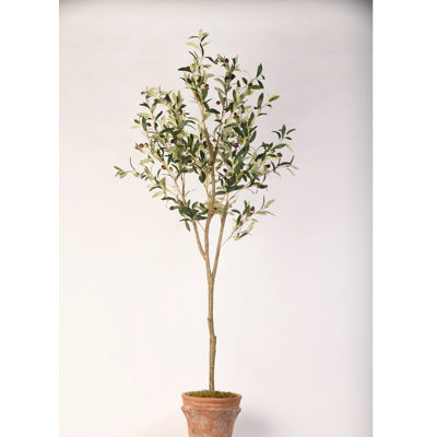 72'' Faux Olive Tree in Planter