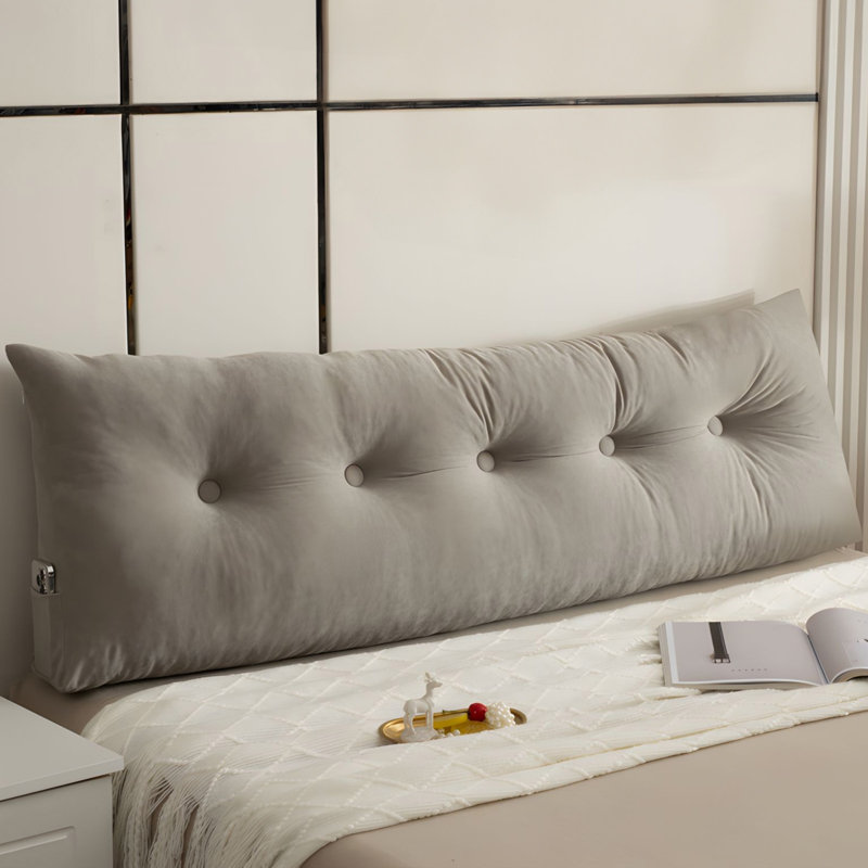  Coussin décoratif en polyester, Gris foncé, H 15,7 po x l 39 po
