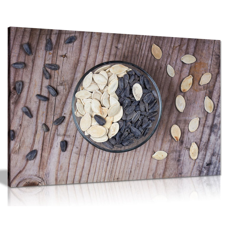 Kitchen Ying Yang Seeds - Wrapped Canvas Print, 31cm H x 20cm W