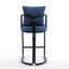 Tabouret de comptoir en chenille 26 po avec dossier et structure en métal, chaises de bar rembourrées modernes pour îlot de cuisine-2033001824-2035288886