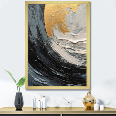 " Gold And Black Vibrant Spirals "