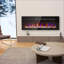 Electric Fireplace | 50” Recessed/Wall Mounted with Remote, 1500W Heater, Adjustable Flame | Black Steel-878807575