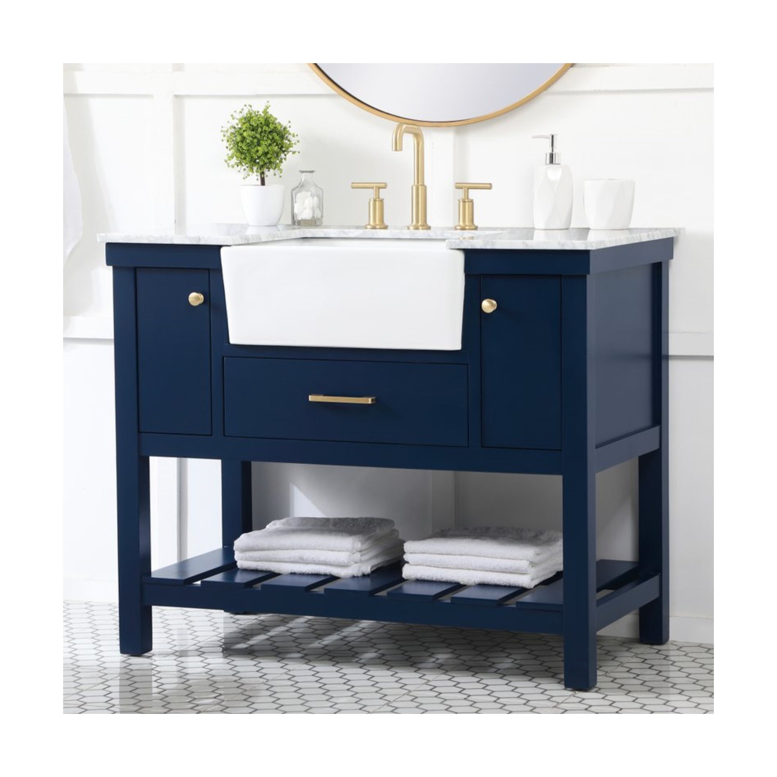 Pelaghia 42'' Single Bathroom Vanity, Blue