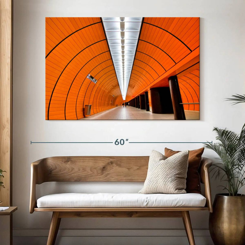 Empty Marienplatz Station, 34" H x 51" W