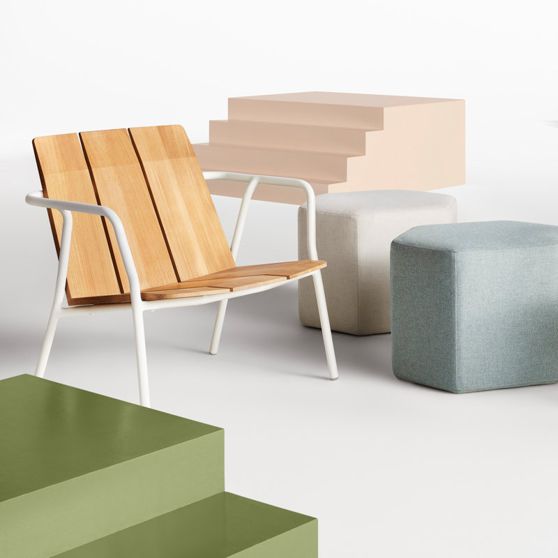 Offline Outdoor Lounge Chair, Carbon