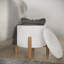Repose-pieds rond avec rangement Lavish Home, blanc-1649248209
