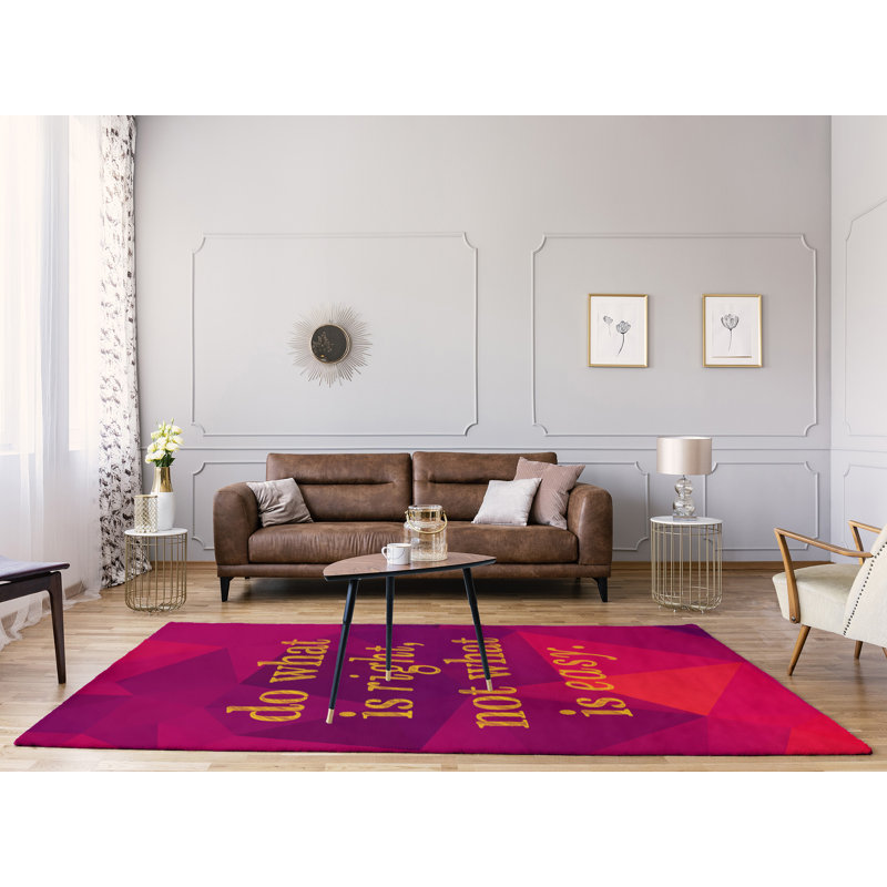 Tapis en chenille synthétique Quotes, Rectangle 8 pi x 10 pi