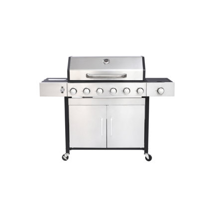 6-Burner Propane Gas Grill With Side Burner