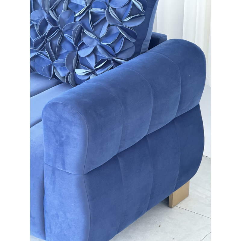 FX-P56-RBH (Canapé - Huabanshaun NIUNAIRONGH7322-37), Retro Blue
