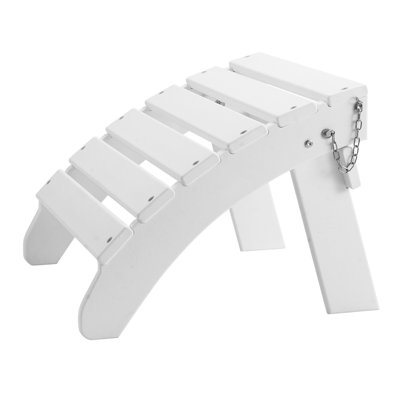 Repose-pieds Adirondack, repose-pieds en plastique PEHD de 17,7 po x l 19,7 po x H 13,8 po Adirondack, repose-pieds résistant aux intempéries pour chaise Adirondack, largement utilisé pour la cour extérieure de la piscine de porche, blanc