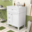 Meuble-lavabo 24 po avec lavabo en céramique, tiroirs et tablette réglable-130491648