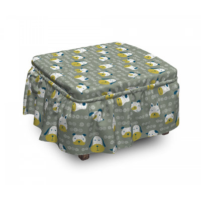 Housse pour repose-pieds doodle house animaux