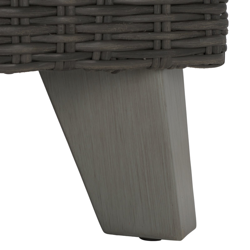Margarita Wicker Patio Sofa, Dark Gray