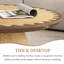 Table d'appoint ronde 35,43 po, table d'appoint en bois manufacturé, avec base robuste, sans assemblage requis