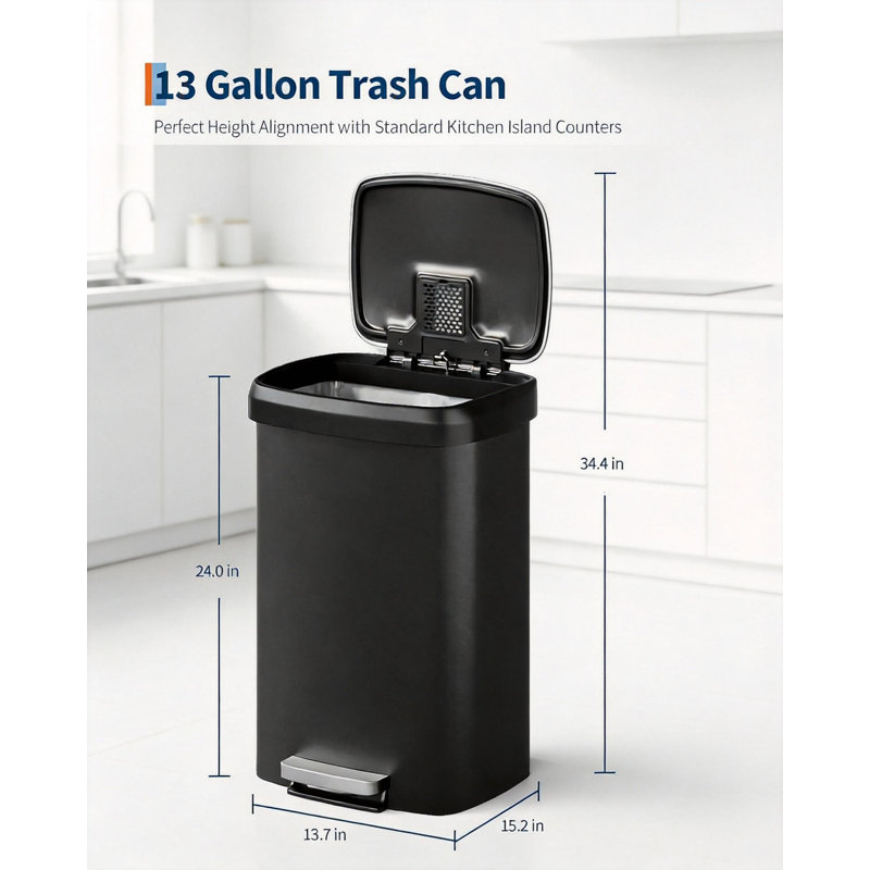 Poubelle de cuisine 13 gallons / 50 litres