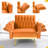 Siemon Velvet Accent Chair with Ottoman-959292448