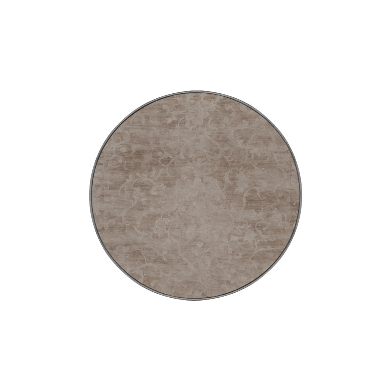 Tapis gris lavable à la machine GSIX03604, Rond 7 pi