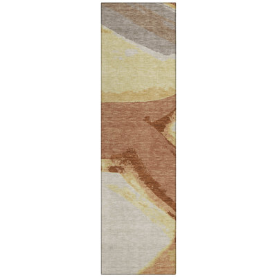 Machine Washable Indoor/Outdoor Chantille ACN2571 Abstract Rug