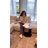 31.5"W Modern Coffee Table with Sintered Stone Round Tabletop and Solid Poplar Legs-1065985651-1064272387
