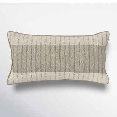 Zelma Striped Linen Lumbar Throw Pillow