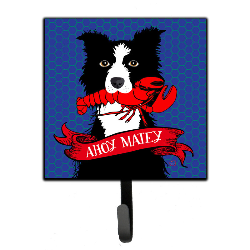 Organisateur de clés murales collie à bordure nautique avec crochets clés ahoy matey Ludgershall