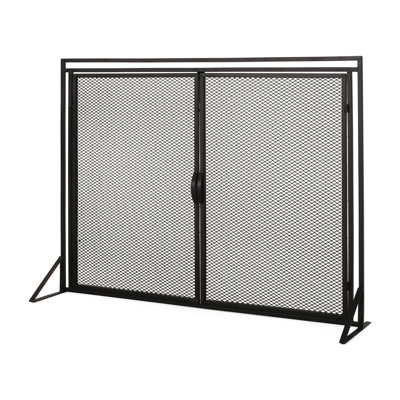 Sophisticated Iron Fireplace Screen - Add Luxury To Your Home, 30.1"h X 39.37"w Matte Finish Fire Incidents,