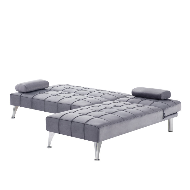 Canapé modulaire de 78,35 po de largeur, Gris foncé Argent